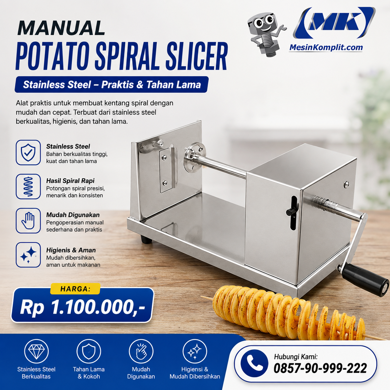 Mesin Kentang Spiral (RST...
